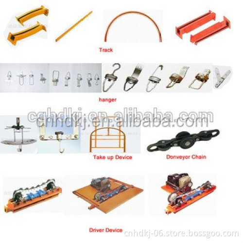 Automatic safety overhead trolley conveyor high quality carbon steel overhead conveyor